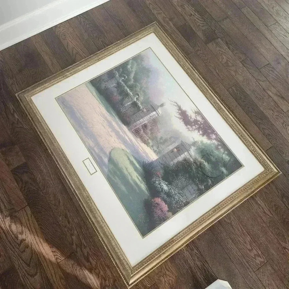 Thomas Kinkade Limited Edition "Summer Gate" S/N Oil On Canvas Painting - Picture 2 of 6